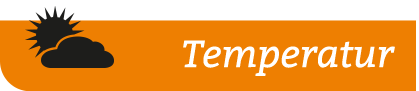 Bild: Wolke & Sonne, Text: Temperatur