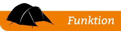 Bild: Zelt; Text: Funktion