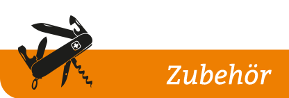 Bild: Taschenmesser; Text: Zubehör